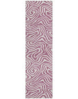 LOOMLAN Rugs Evalora Purple Washable Indoor-Outdoor Rug