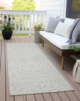 LOOMLAN Rugs Evalora Silver Washable Indoor-Outdoor Rug