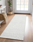 LOOMLAN Rugs Evalora Silver Washable Indoor-Outdoor Rug