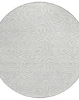 LOOMLAN Rugs Evalora Silver Washable Indoor-Outdoor Rug