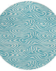 LOOMLAN Rugs Evalora Teal Washable Indoor-Outdoor Rug