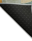 LOOMLAN Rugs Evan Green Washable Indoor-Outdoor Rug