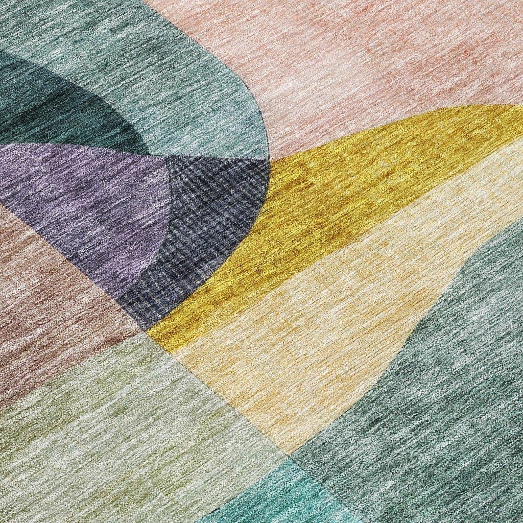 LOOMLAN Rugs Evan Green Washable Indoor-Outdoor Rug