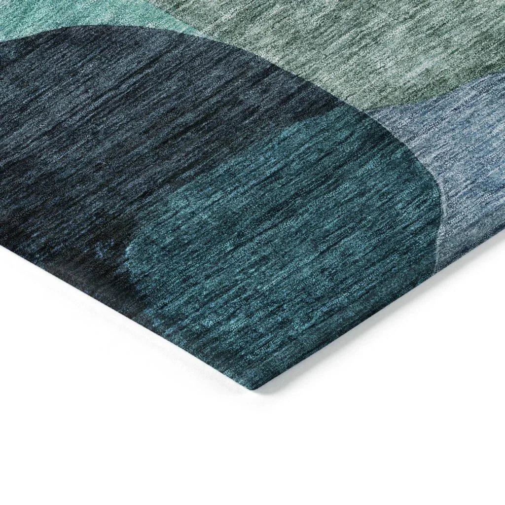 LOOMLAN Rugs Evan Green Washable Indoor-Outdoor Rug