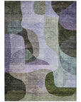 LOOMLAN Rugs Evan Olive Washable Indoor-Outdoor Rug