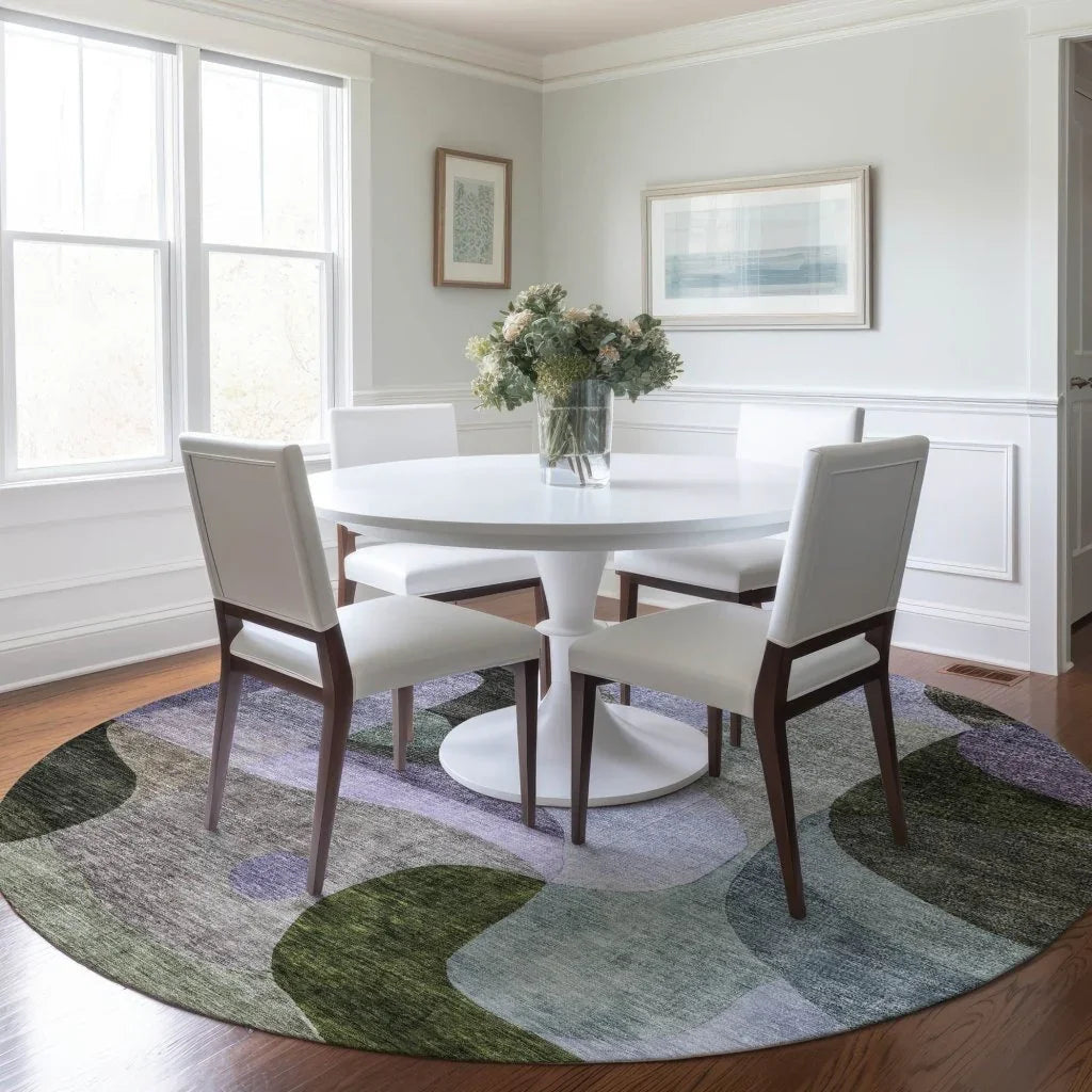 LOOMLAN Rugs Evan Olive Washable Indoor-Outdoor Rug