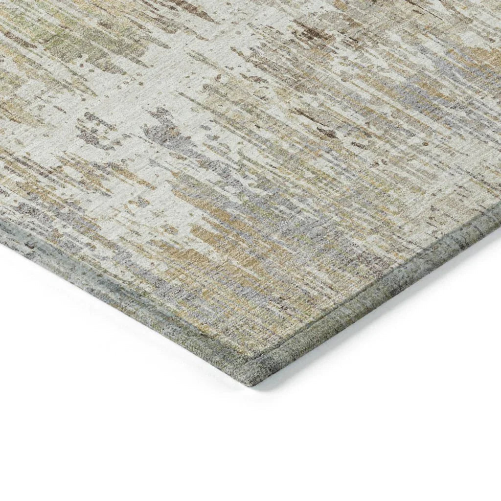 LOOMLAN Rugs Evandra Ivory Washable Indoor-Outdoor Rug