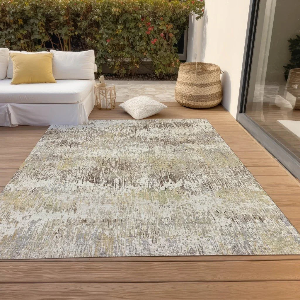 LOOMLAN Rugs Evandra Ivory Washable Indoor-Outdoor Rug