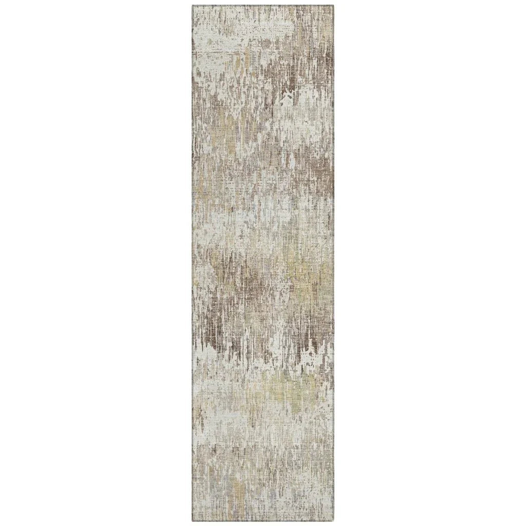 LOOMLAN Rugs Evandra Ivory Washable Indoor-Outdoor Rug