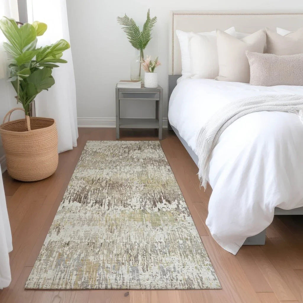 LOOMLAN Rugs Evandra Ivory Washable Indoor-Outdoor Rug