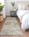 LOOMLAN Rugs Evandra Ivory Washable Indoor-Outdoor Rug