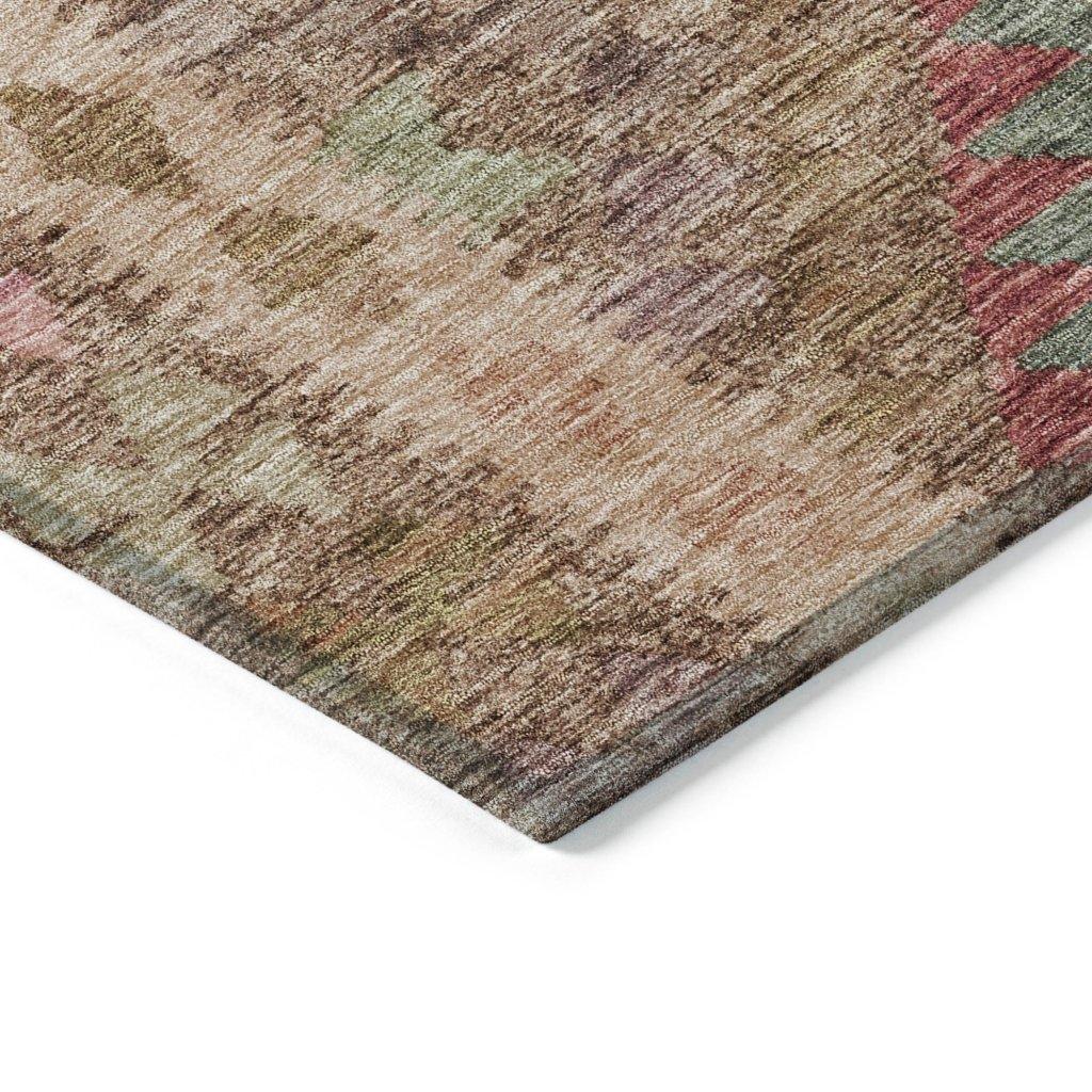 LOOMLAN Rugs Evynne Brown Washable Indoor-Outdoor Rug
