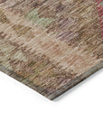 LOOMLAN Rugs Evynne Brown Washable Indoor-Outdoor Rug