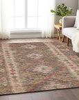 LOOMLAN Rugs Evynne Brown Washable Indoor-Outdoor Rug