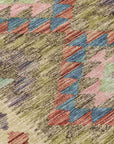 LOOMLAN Rugs Evynne Green Washable Indoor-Outdoor Rug
