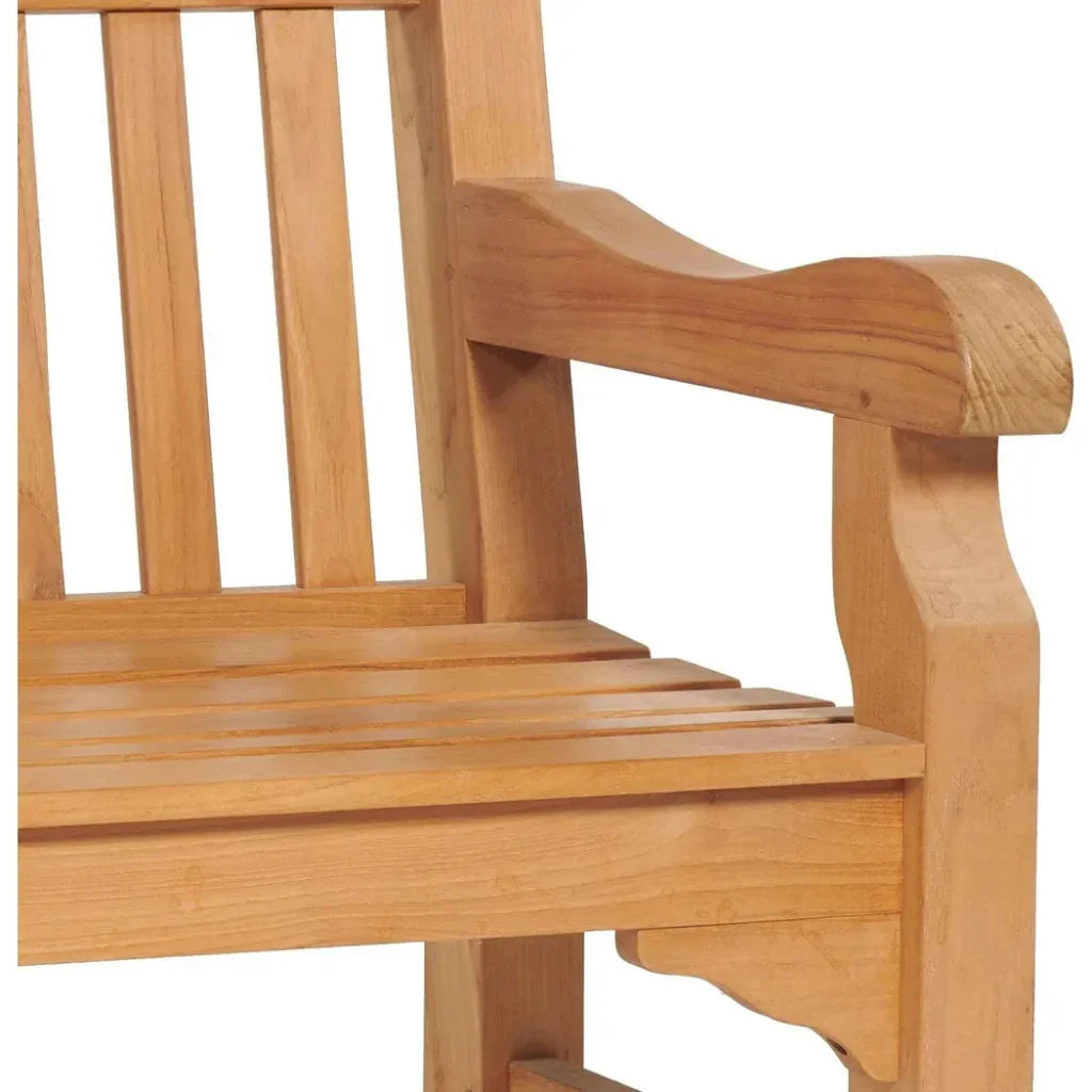 Exbury 3 - Person Teak Outdoor Bench - LOOMLAN - HiTeak - Outdoor Benches