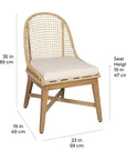 Nautilus Dining Chair Set of Two by John Kelly - Natural Outdoor