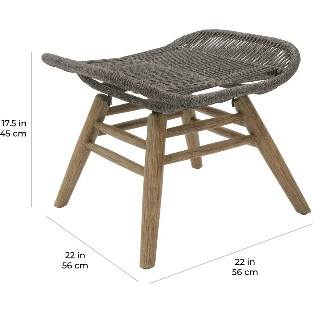 Explorer Neptune Chair &amp; Ottoman Outdoor Furniture - LOOMLAN - Seasonal Living - Outdoor Ottomans