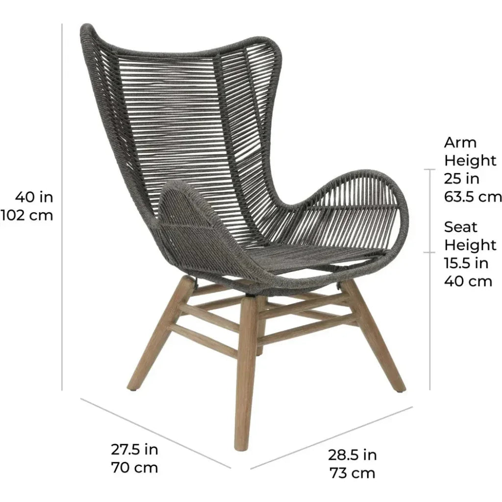 Explorer Neptune Chair &amp; Ottoman Outdoor Furniture - LOOMLAN - Seasonal Living - Outdoor Ottomans