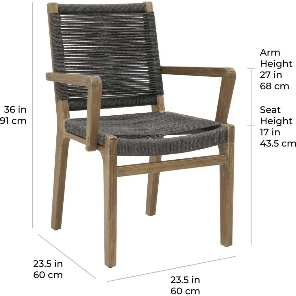 Seasonal Living Explorer Oceans Dining Armchair 2PC Mixed Grey