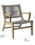 Seasonal Living Explorer Oceans  Grey Outdoor Lounge Chair
