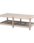 Wrap Wooden Rectangular Outdoor Coffee Table -- view 2