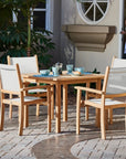 Pearl Stacking Teak Outdoor Dining Armchair 4PC -- view 16