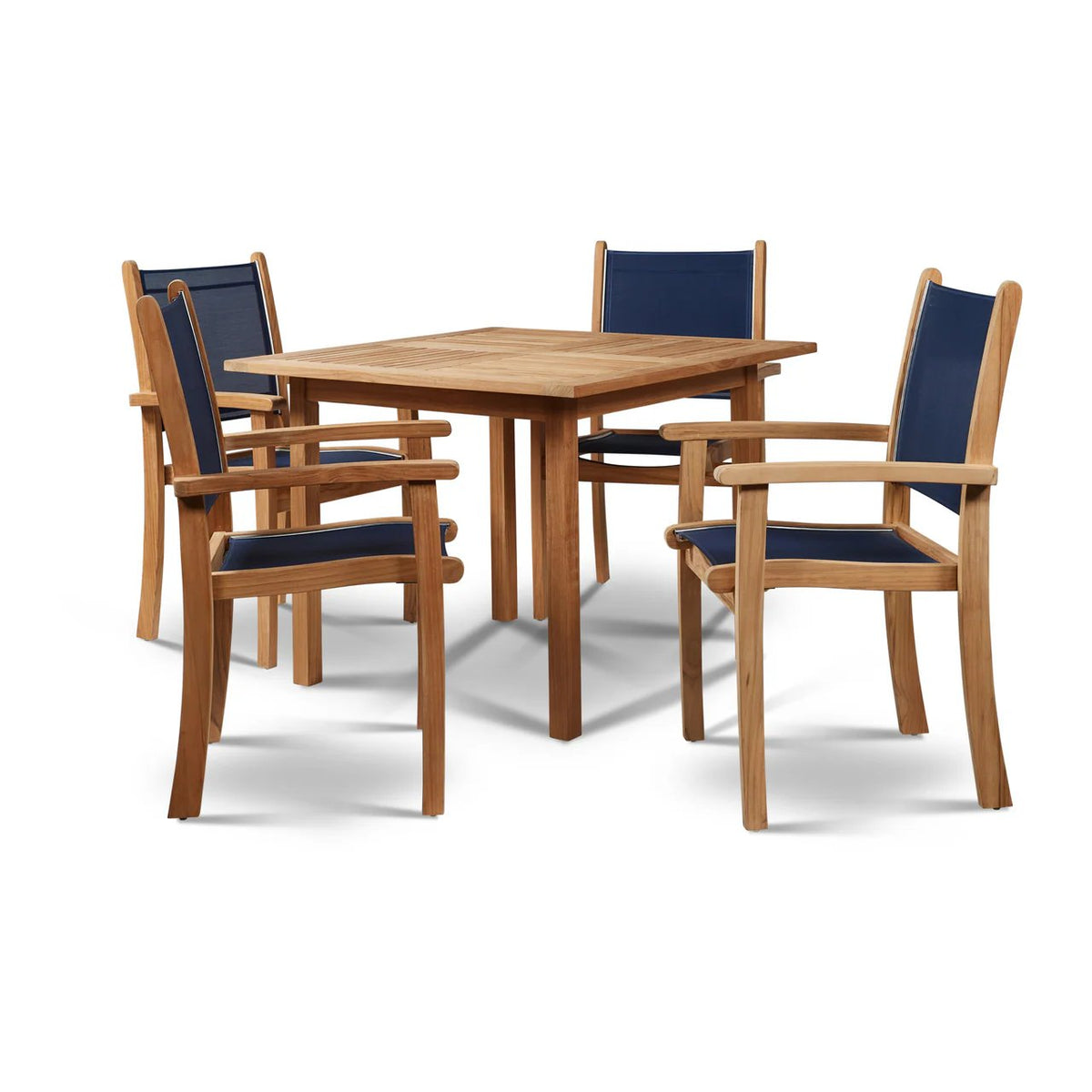 Pearl Stacking Teak Outdoor Dining Armchair 4PC -- view 8