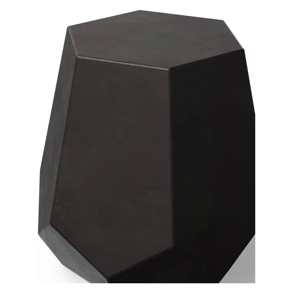 Faceted Fiber - Reinforced Concrete Outdoor Stool - LOOMLAN - Urbia - Garden Stools