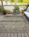 LOOMLAN Rugs Fariza Brown Washable Indoor-Outdoor Rug