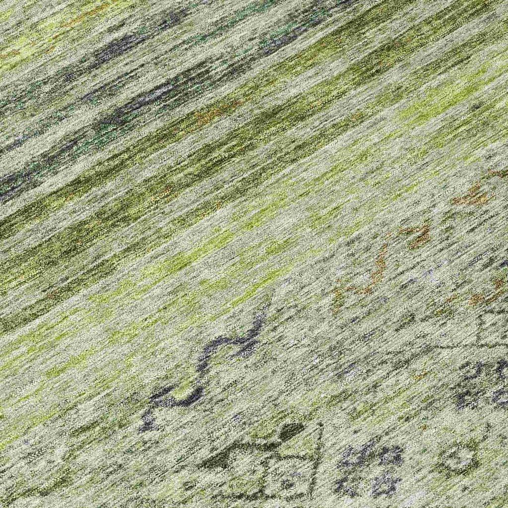 LOOMLAN Rugs Fariza Green Washable Indoor-Outdoor Rug