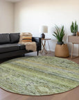 LOOMLAN Rugs Fariza Green Washable Indoor-Outdoor Rug