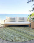LOOMLAN Rugs Fariza Green Washable Indoor-Outdoor Rug