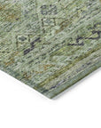 LOOMLAN Rugs Fariza Green Washable Indoor-Outdoor Rug