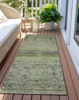 LOOMLAN Rugs Fariza Green Washable Indoor-Outdoor Rug