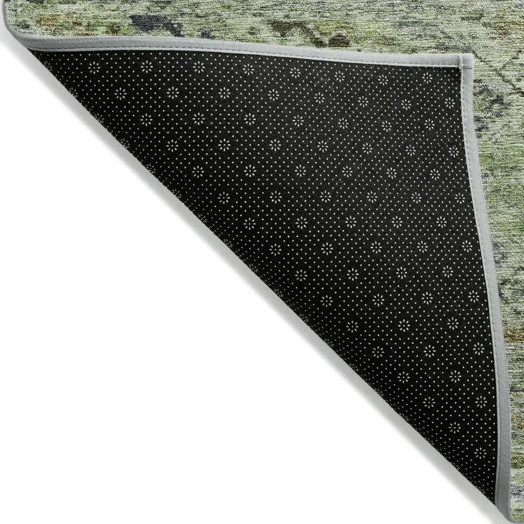 LOOMLAN Rugs Fariza Green Washable Indoor-Outdoor Rug