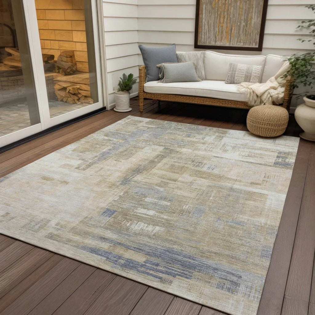 LOOMLAN Rugs Fayra Ivory Washable Indoor-Outdoor Rug