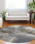 LOOMLAN Rugs Fernal Brown Washable Indoor-Outdoor Rug