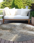 LOOMLAN Rugs Fernal Brown Washable Indoor-Outdoor Rug