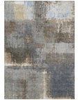 LOOMLAN Rugs Fernal Brown Washable Indoor-Outdoor Rug