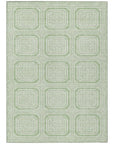 LOOMLAN Rugs Fernalis Green Washable Indoor-Outdoor Rug