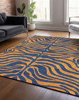 LOOMLAN Rugs Fernelle Blue Washable Indoor-Outdoor Rug