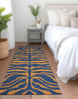 LOOMLAN Rugs Fernelle Blue Washable Indoor-Outdoor Rug
