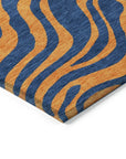 LOOMLAN Rugs Fernelle Blue Washable Indoor-Outdoor Rug
