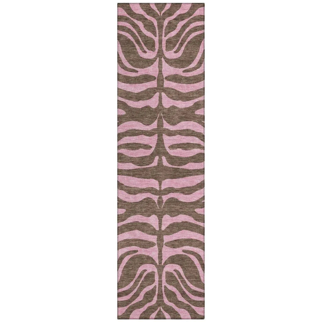 LOOMLAN Rugs Fernelle Brown Washable Indoor-Outdoor Rug