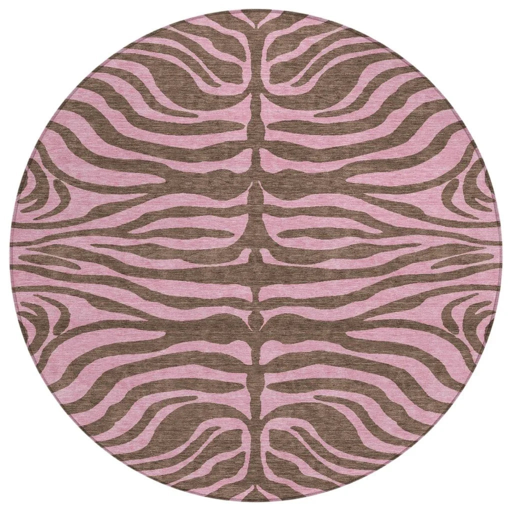 LOOMLAN Rugs Fernelle Brown Washable Indoor-Outdoor Rug