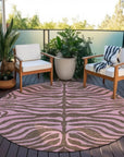LOOMLAN Rugs Fernelle Brown Washable Indoor-Outdoor Rug