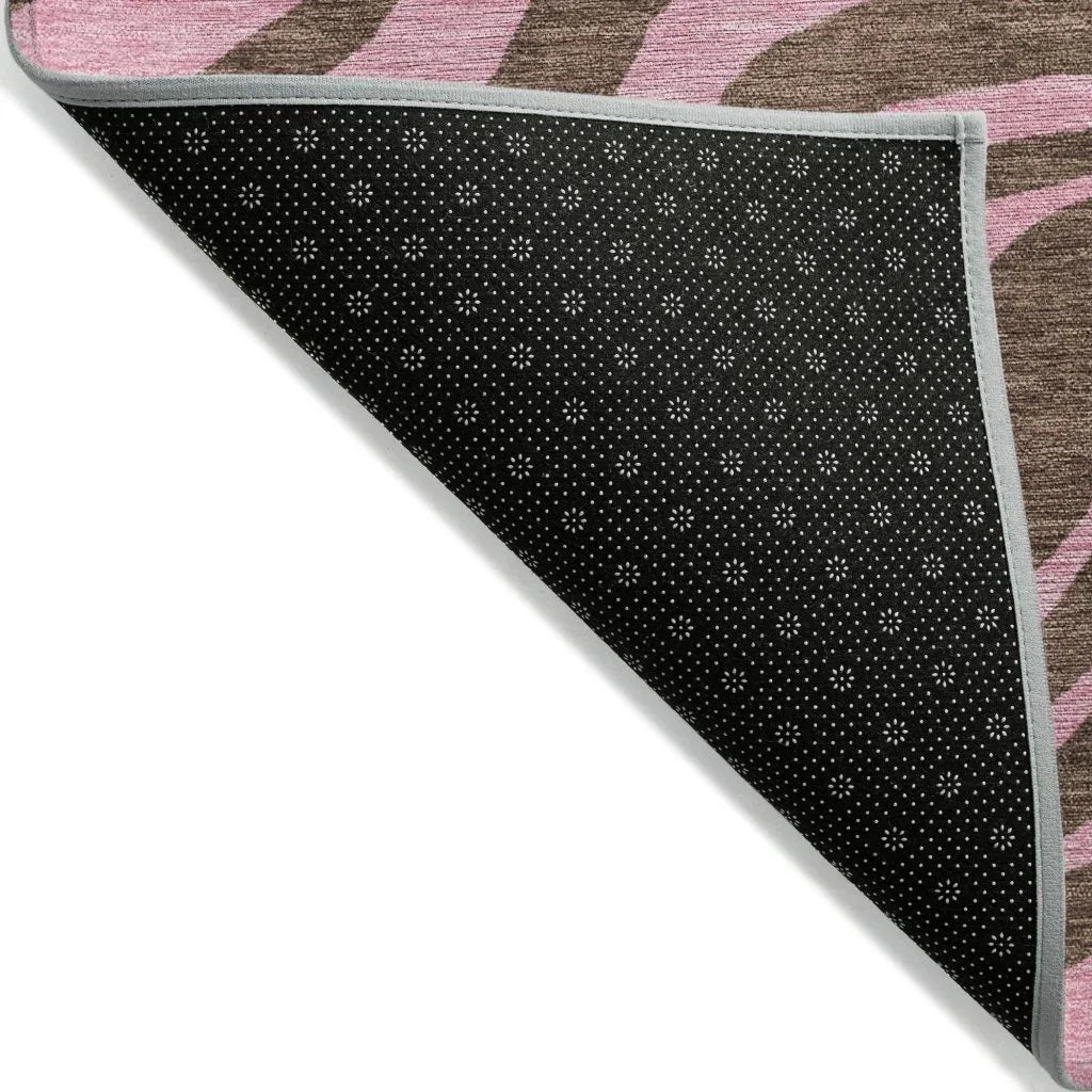 LOOMLAN Rugs Fernelle Brown Washable Indoor-Outdoor Rug