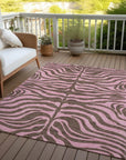 LOOMLAN Rugs Fernelle Brown Washable Indoor-Outdoor Rug