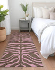 LOOMLAN Rugs Fernelle Brown Washable Indoor-Outdoor Rug